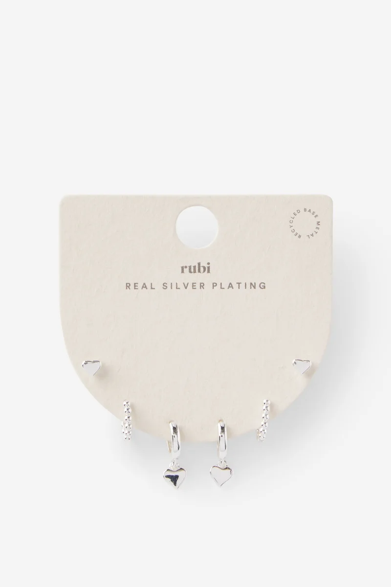 روبي 3Pk Small Earring